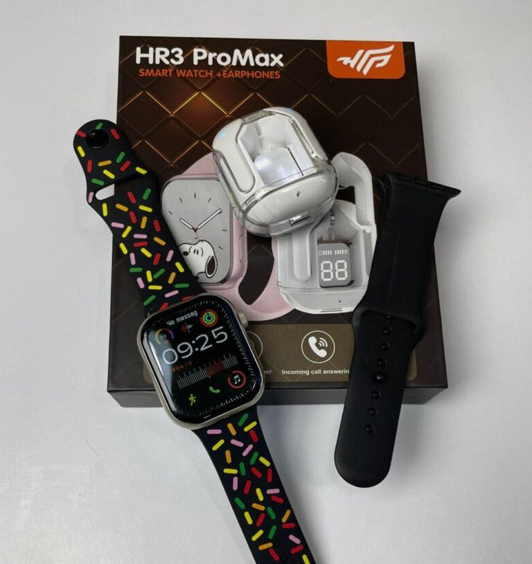 ⏱️🔥 Combo Smartwatch HR3 ProMax + Audífonos 2 en 1 – Paga al Recibir 🇨🇴